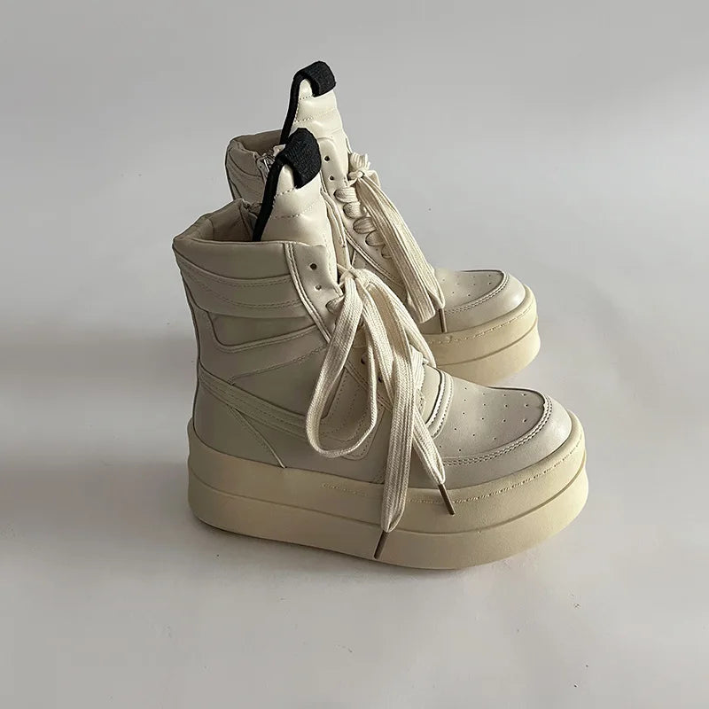 Shoes for Women Women's Ankle Boots Trendy Retro High-top Women's Shoes Fashion Casual Chunky Platform Luxury Designer Sneakers - Belvar