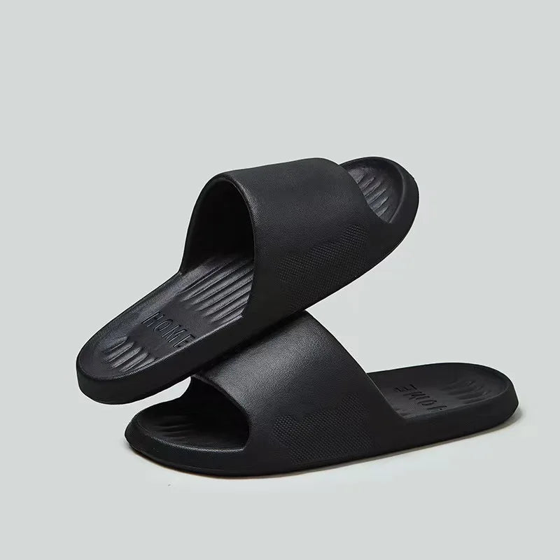 Soft Slippers Couples Home Outdoor Slipper Summer Women Bedroom Thick Bottom Shoes Beach Sandals Men Flip Flops Shower Shoes