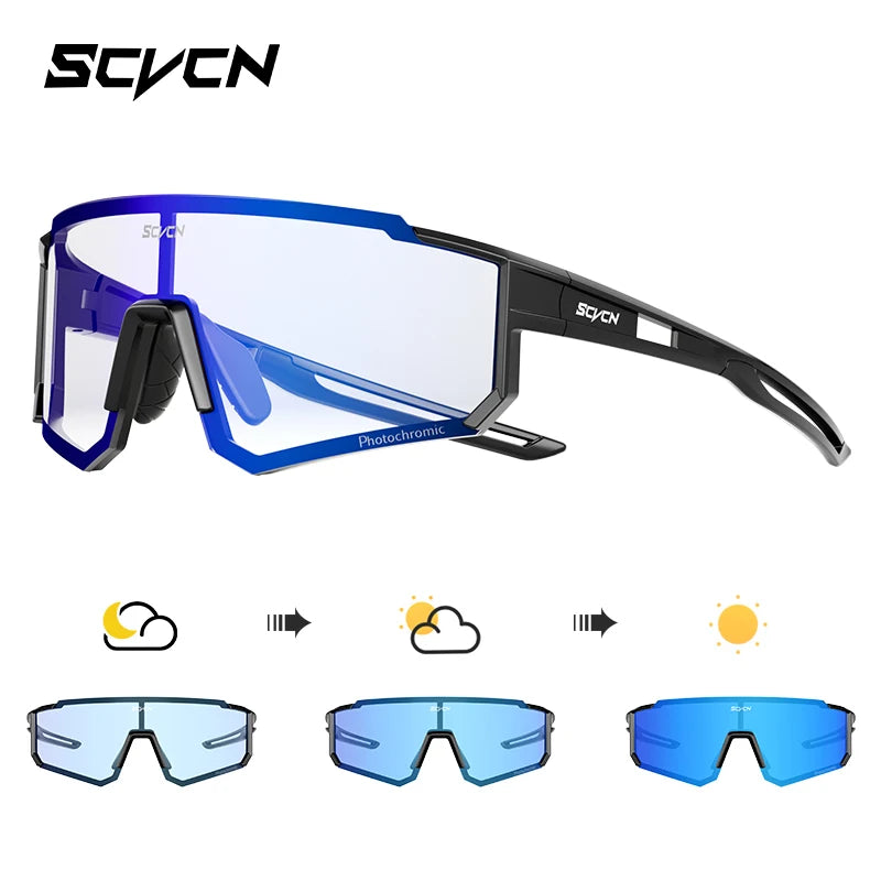 SCVCN Sunglasses for Men Sport Cycling Glasses Bike Mountain Bicycle Hiking Camping Golf UV400 Protection Glasses Women Baseball