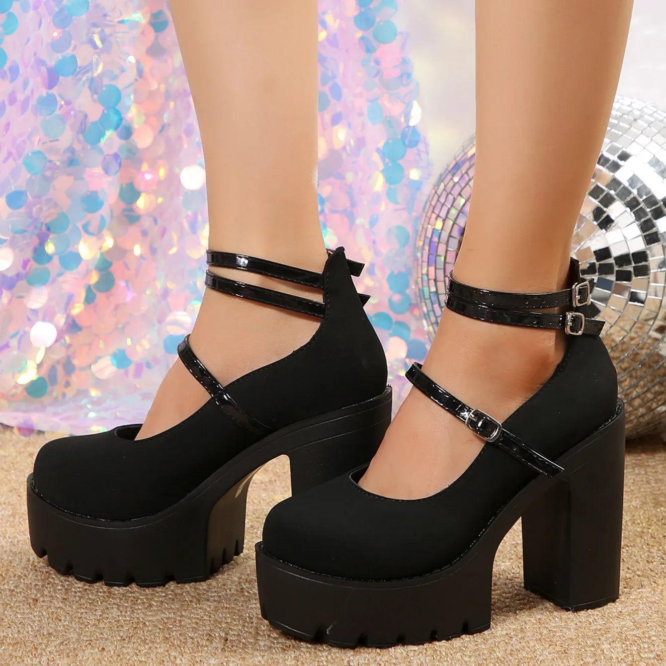 High Heels Women Mary Janes Shoes Woman Platform Fashion Sandals Women Summer New Dress Lolita Shoes Chunky Pumps Zapatos Mujer - Belvar