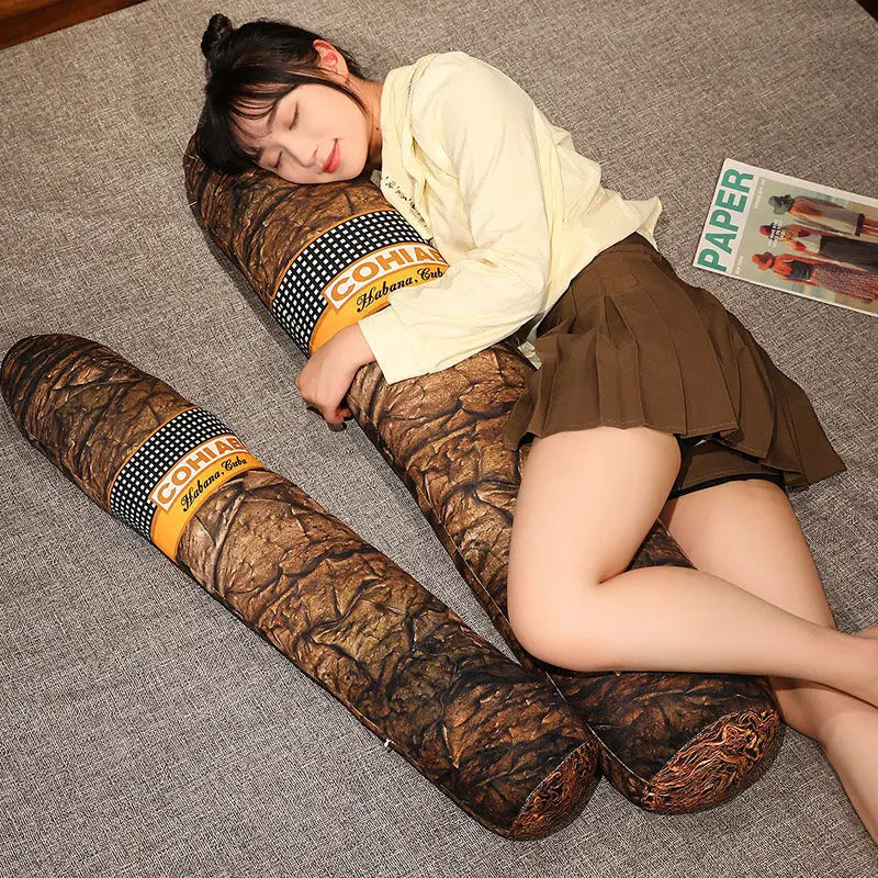35-110cm Realistic Cigar Plush Toys Stuffed Pillow Cigarette Plush Sleeping Cushion Home Decor Boyfriend Birthday Gift