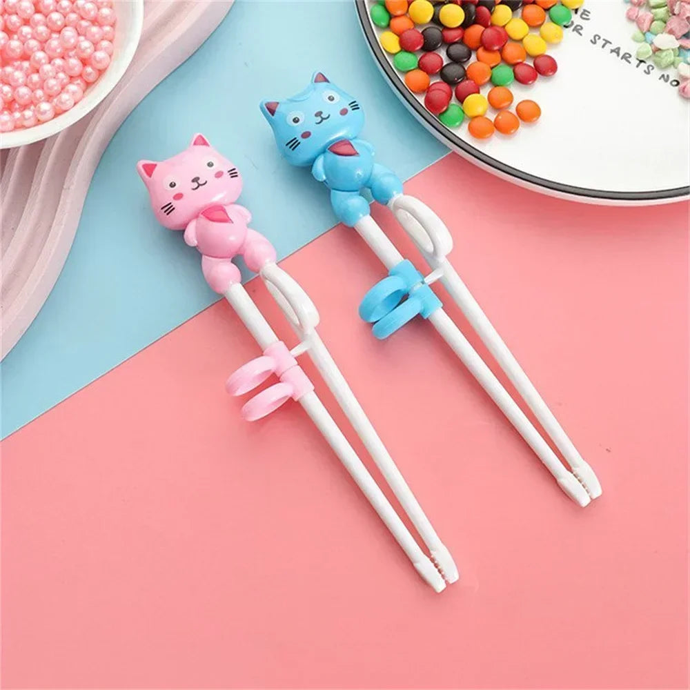 1pcs Cute Cat Kids Chopsticks Toddler for Kids Learning Training Chopsticks Aids Sushi Chopsticks Learner Helper Kids Favors
