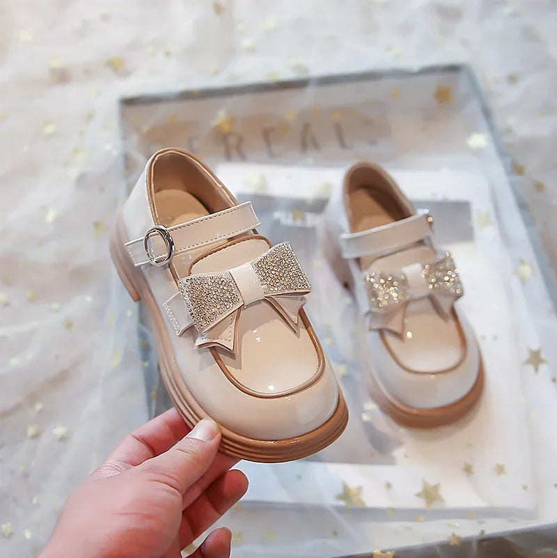 Kids Casual Shoes Children‘s Leather Shoes for Toddlers Girls Party Flats Kids Loafers Bowtie Shoes for Kids Girls Lolita Shoes - Belvar