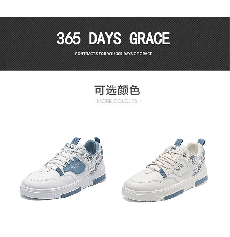 Men's shoes 2024 summer new breathable white shoes men's trendy and versatile thick soled sports board shoes trendy shoes - Belvar