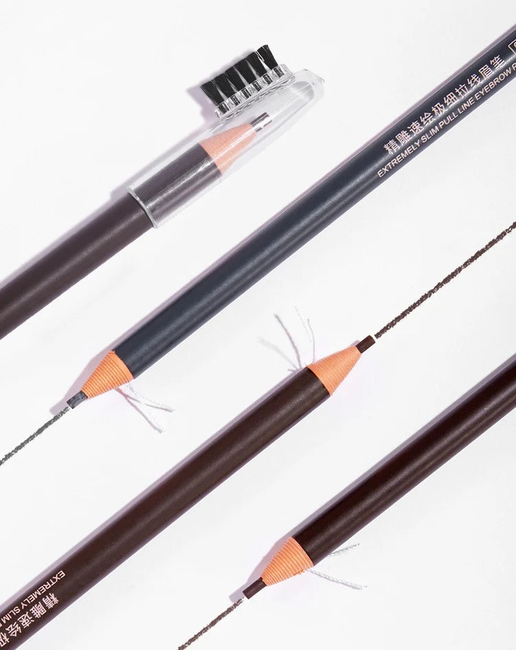 1/3/5/10pcs Ultra-fine Eyebrow Pencil 2mm Line Smooth Soft Eyebrow Pencil Brown Waterproof Long Lasting Make-up Pen with Brush