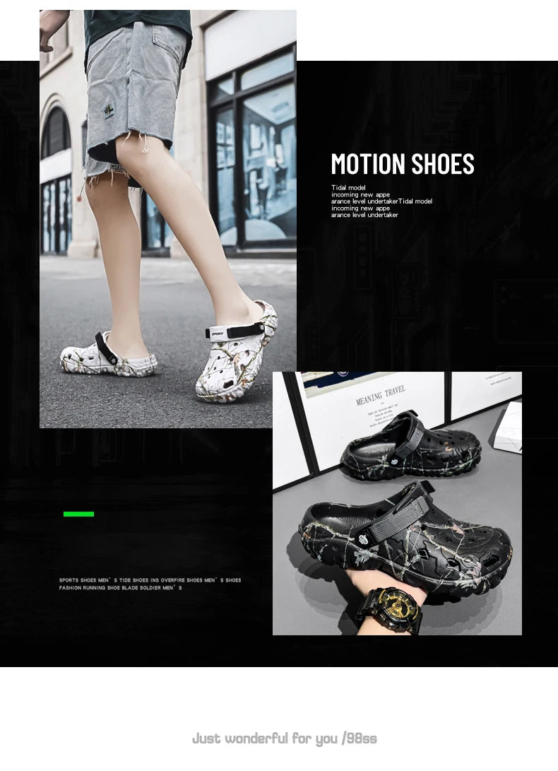 Men Slippers High Quality Classic Outdoor Anti-Slip Garden Shoes Lightweight Fashion Casual Sandals Sandals for Men Platform - Belvar