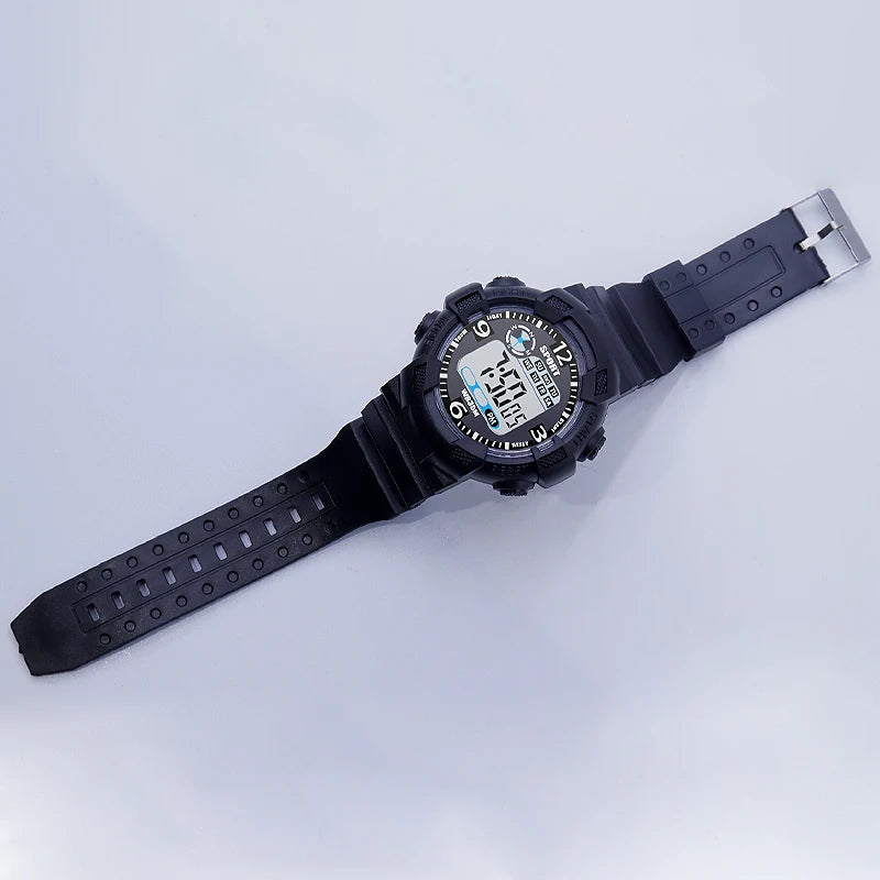YIKAZE Men's Digital Electronic Watch Sports Glow 55mm Large Dial Student Outdoor Adventure Trend Multifunctional Watches Clock