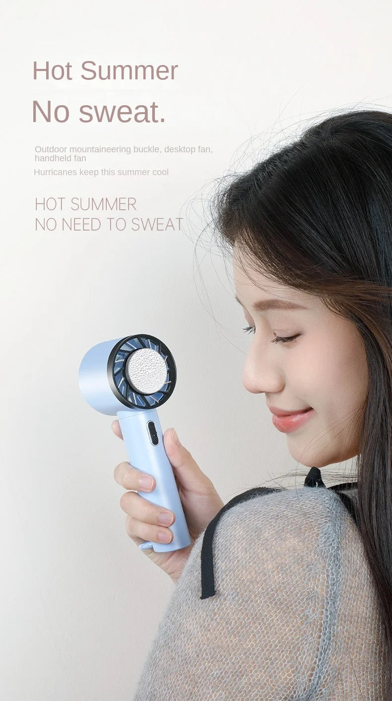Portable Hand Fan Cooling refrigeration Hanging backpack small fan outdoor 2000mAh usb Rechargeable Handheld Fan