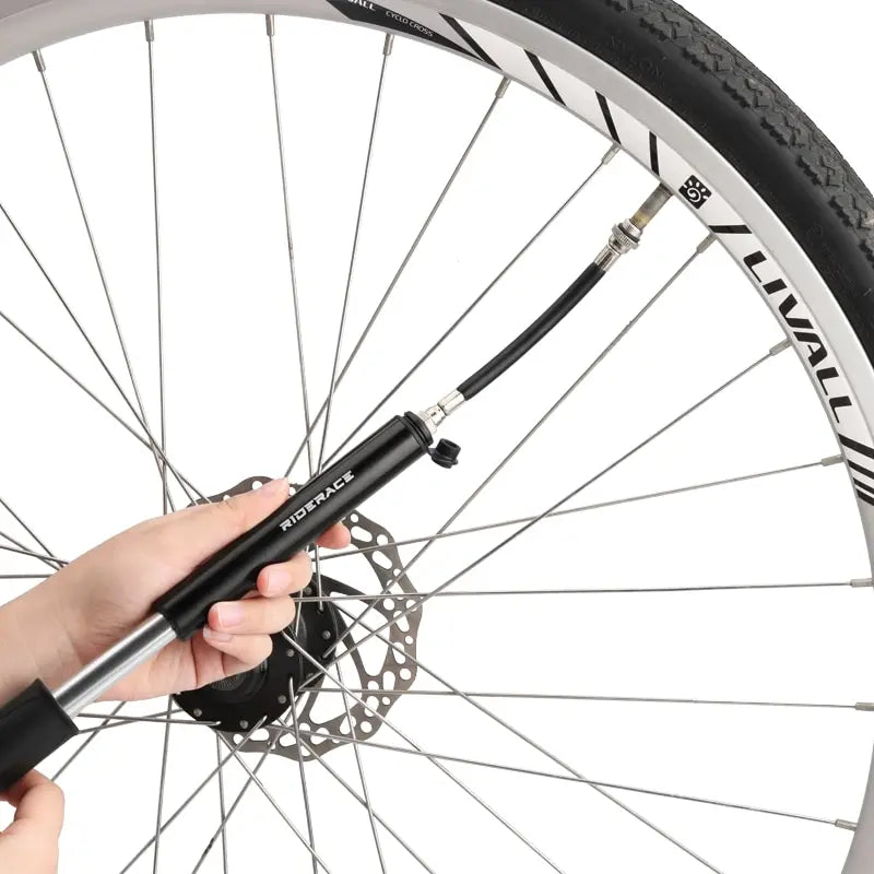 RIDERACE Bike Pump Portable Mini Cycling Hand Air Pump High Pressure Ball MTB Road Bicycle Tire Inflator Schrader Presta Valve