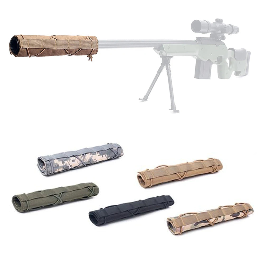 22/18/14.5cm Tactical Airsoft Suppressor Cover Airsoft Barrel Protector Cover Case Rifle Accessories for Hunting Shooting