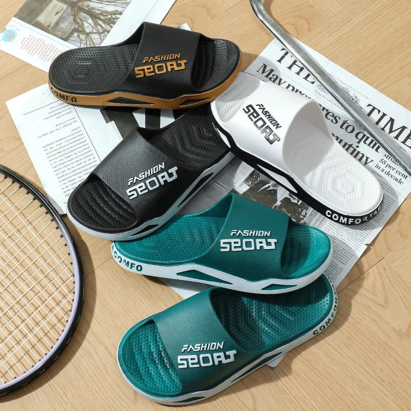Slippers for men can be worn externally in summer. Trendy bathroom, bathroom, non-skid home, indoor, and home sandals for men - Belvar