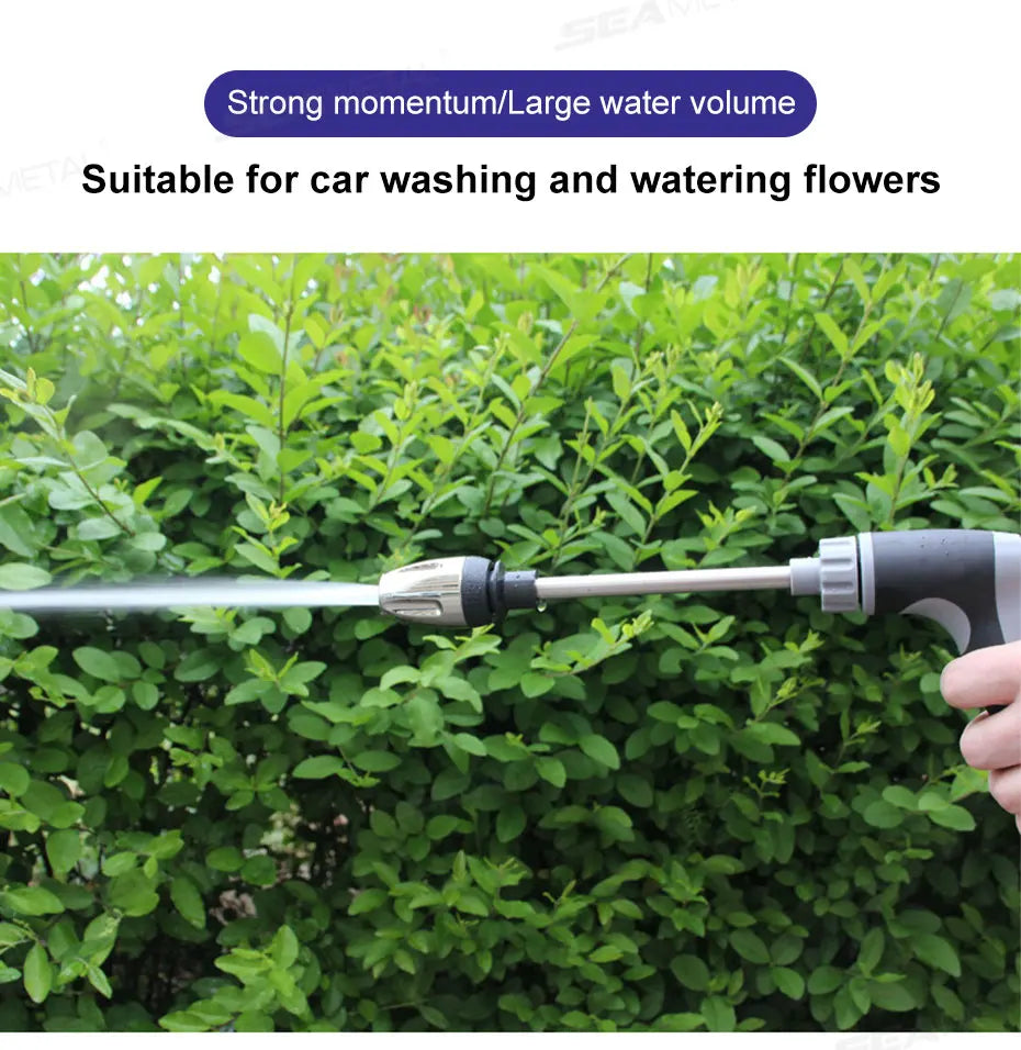 SEAMETAL High Pressure Car Wash Gun Foam Pots Lances Irrigation Tools Adjustable Sprinkler Car Home Garden Watering Tool Set