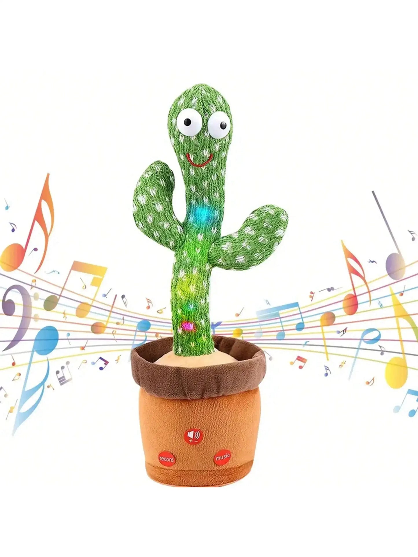 1pc-A Talking Cactus Toy That Can Be Charged Recorded And Repeated Suitable For Spanish English And Arabic Voice Changer
