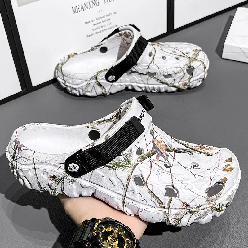 Men Slippers High Quality Classic Outdoor Anti-Slip Garden Shoes Lightweight Fashion Casual Sandals Sandals for Men Platform - Belvar