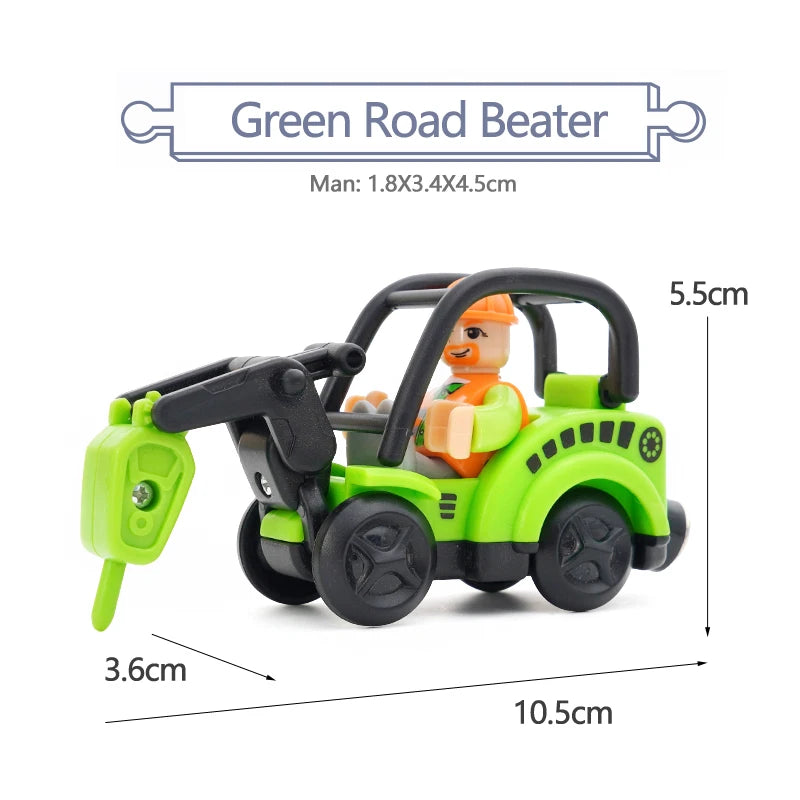 Variety Of Optional Track Magnetic Cars Multi-Purpose Vehicles Compatible Brand Wooden Scene Track Car Toys Children's Gifts W09