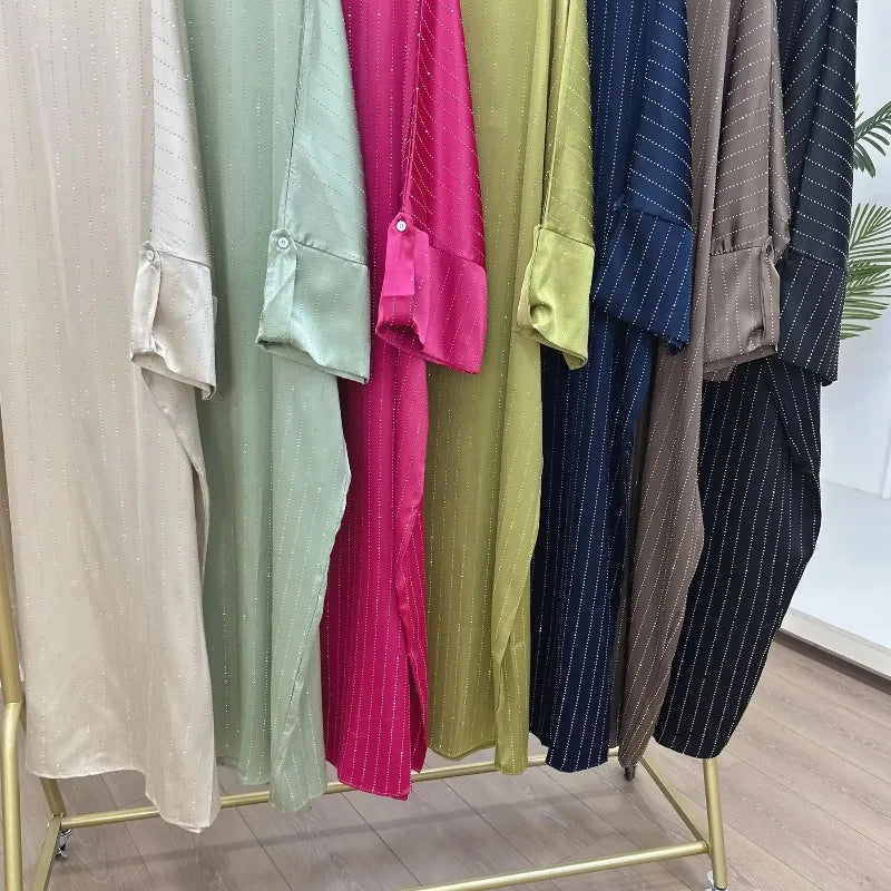 2025 Luxury Dubai Abaya Dress for Muslim Women Ramadan Eid Saudi Arabia Party Jalabiya Clothing Islamic Turkey Modest Long Robe