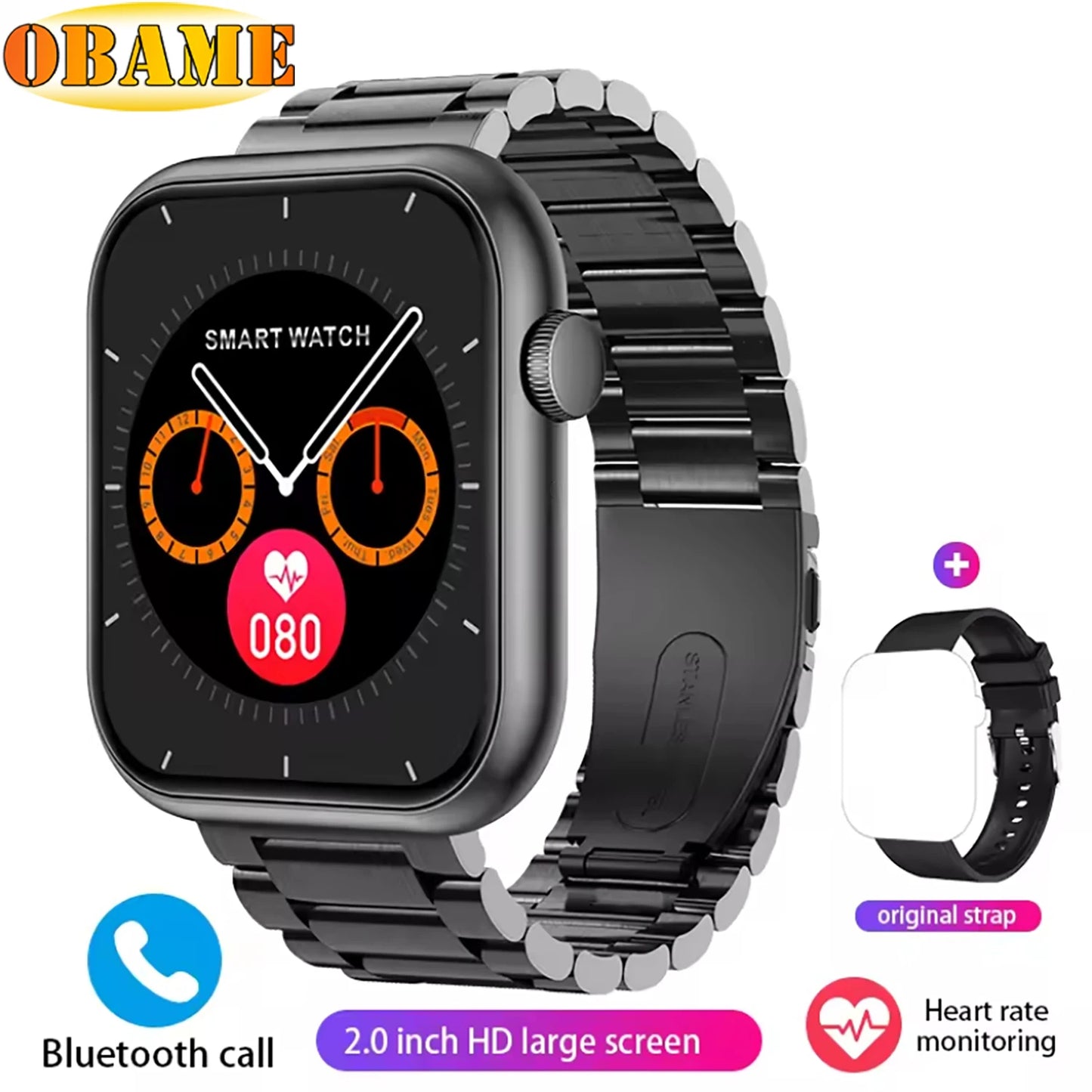 QX7 Sports Smart Watch Men Women 2.09-inch SmartWatch GPS Bluetooth call Heart rate Blood oxygen SOS AI Voice Smartwatch 2025New