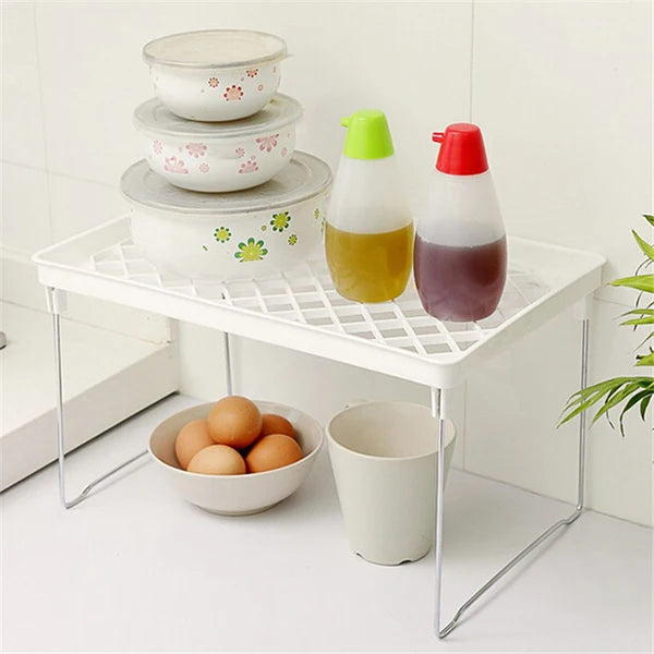 Kitchen Cabinet Counter Shelf Organizer Racks Expandable Stackable For Bathroom Desktop Storage Household Storage Shelf