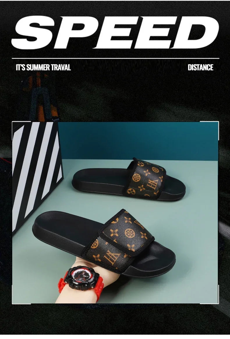Slides Shoes for Men 2024 Slippers House Man Comfortable Men's Sandal Living Room Slippers Walk Around Home Flip Flop Slipper - Belvar