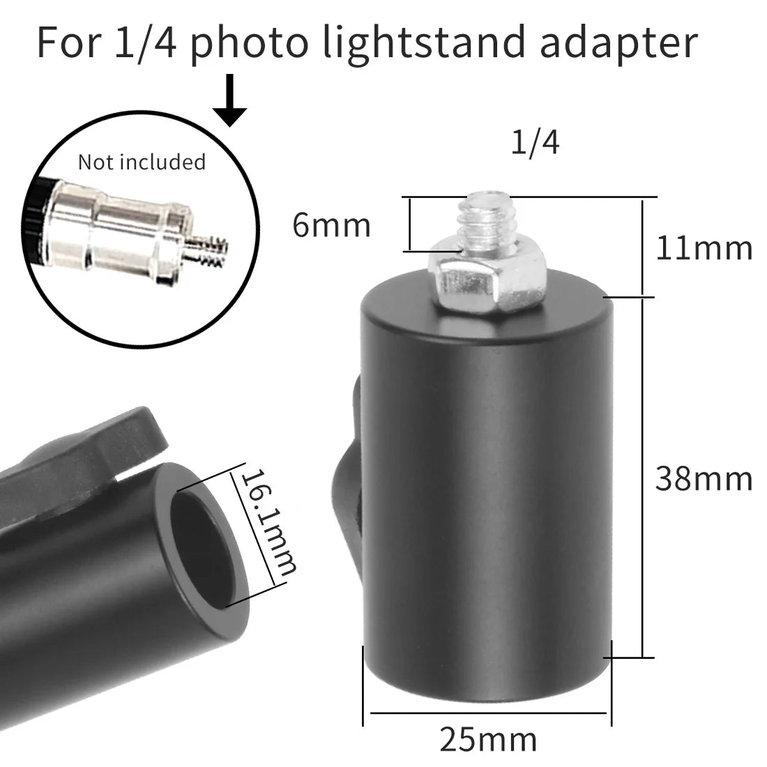 1/4 3/8 5/8"-27 M6 M5 M4 M10 Screw Converter Adapter Male Female for Tripod Microphone Flash Lights Projector SLR Camera Mount