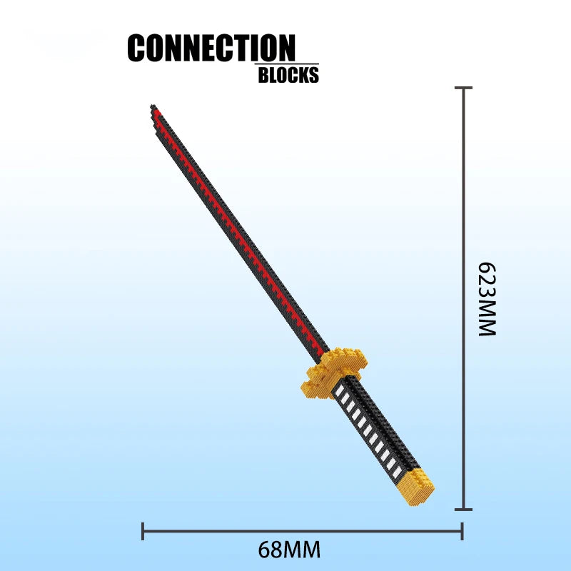 Samurai Sword Building Blocks Ninja Blade Katana Japanese Anime Butterfly Nichirin Knife Bricks Children Toys for Adult