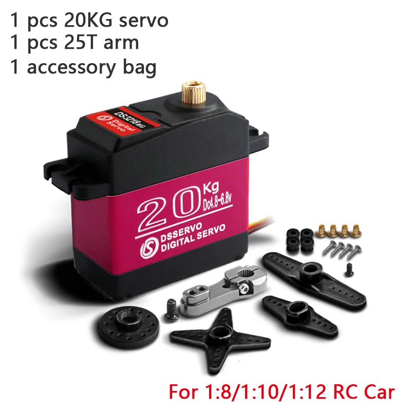 1X Waterproof Servo 20Kg 25Kg 30Kg 35Kg 40Kg High Speed servo Metal Gear Digital Servo RC Baja Servo For 1/8 1/10 Scale RC Cars