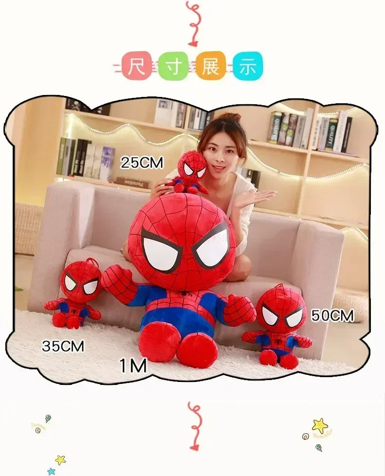 35cm Marvel Spiderman Plush Toy Soft Stuffed Cartoon Stuffed Doll Large Plush Boy Cloth Doll Pillow Children Christmas Gift Toy