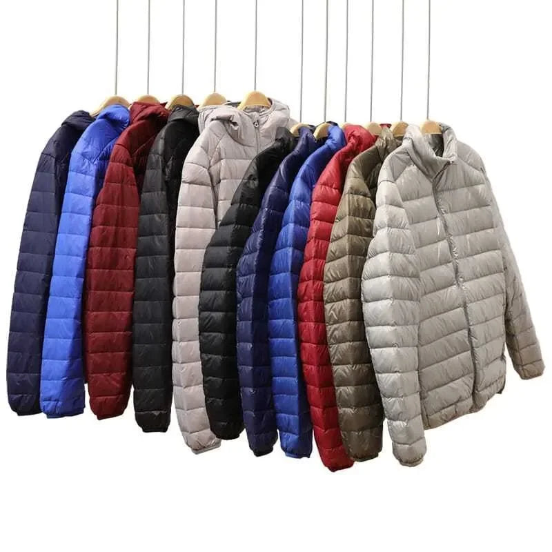 Trendy Lightweight Down Cotton Coat Men's Stand Collar Slimming Smooth Cotton Jacket For Youth Men Casual Scene