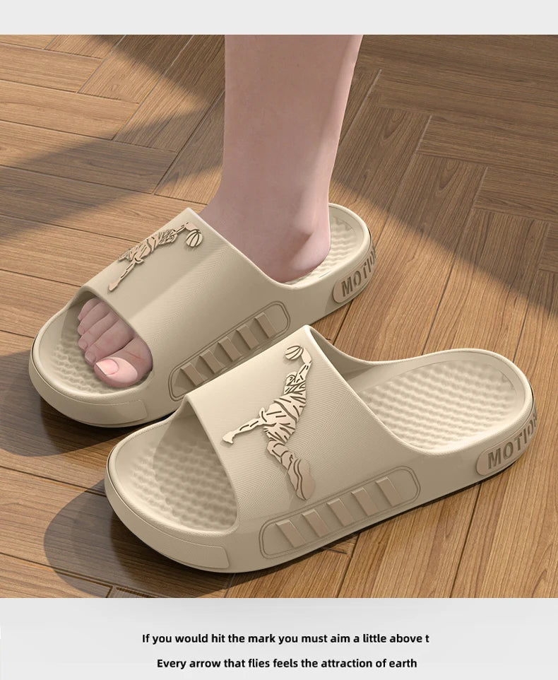 Men's slippers for outdoor wear, summer home, thick soled shower, anti slip sports, cool slippers for cooldown - Belvar