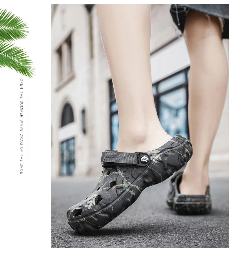 2025Men Slippers High Quality Classic Outdoor Anti-Slip Garden Shoes Lightweight Fashion Casual Sandals Sandals for Men Platform - Belvar
