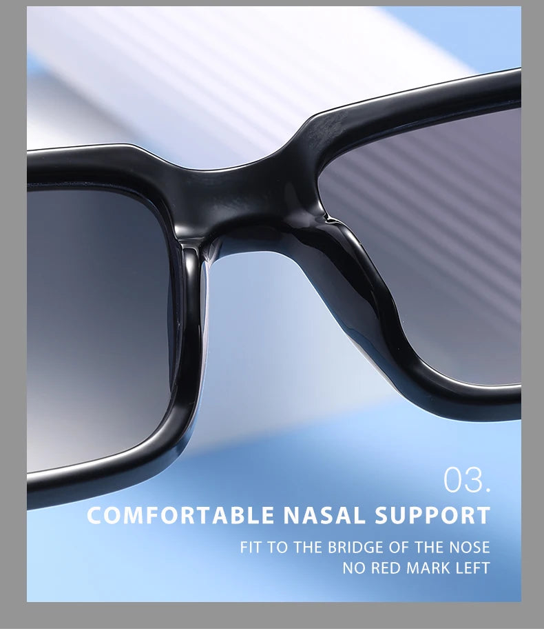 2024 New Square Sunglasses Personalized Sunscreen Ink High Quality Men's Retro Black Classic Rivet Fashion Glasses