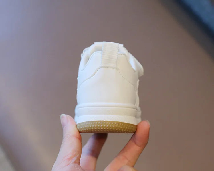 Children's White Shoes Spring and Autumn Kid's Sports Shoes Anti slip Lightweight Boys Board Shoes Soft Sole Baby Casual Shoes - Belvar