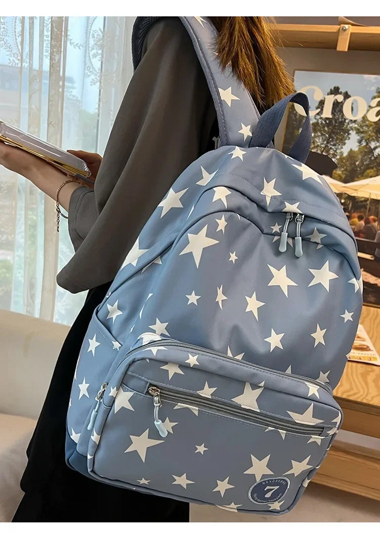 Star Backpack for Women Men 17 Inch Star Laptop Backpack College Bag Cute Travel Backpack Student Back To School Casual Bookbag