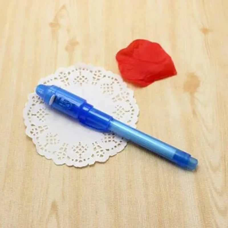 1/4 Pcs Invisible Ink Pen Spy Pen with UV Light Magic Marker for Secret Message Treasure Box Prizes Kids Party Favors Toys Gift