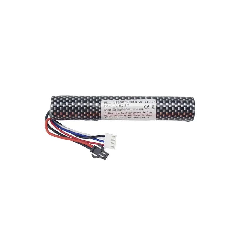 3S 11.1V 2000mAh Li-ion Battery SM2P Plug with USB Charger Compatible with Airsoft Gel Water Bead Blaster Rechargeable Batteries