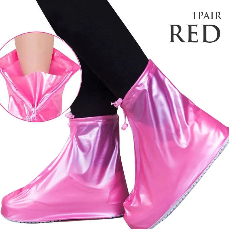 Silicone Waterproof Shoe Cover Unisex Shoes Protectors Rain Boots for Indoor Outdoor Rainy Reusable Quality non-slip shoe Cover