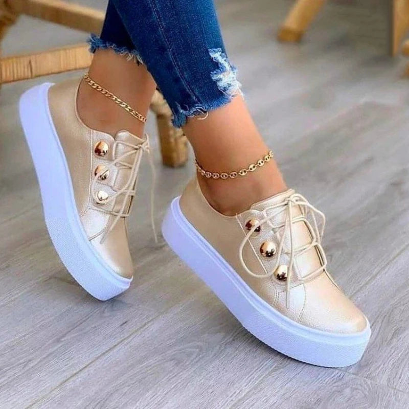 Lady Vulcanized Shoes Outdoor Women Sports Platform Shoes Female Casual Women Wedge Fashion Sneakers 2024 New - Belvar