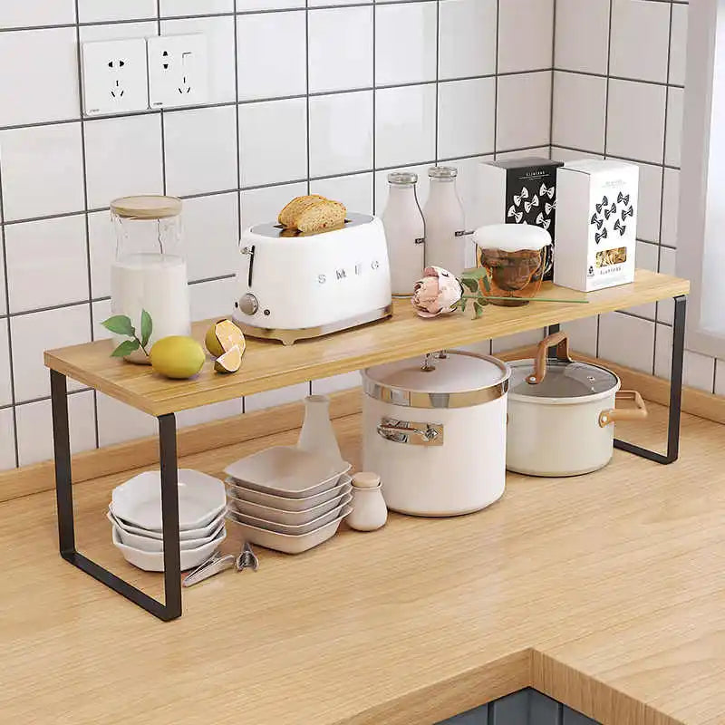 Kitchen Desktop Shelf Layered Storage Partition Small Racks for Storing Dishes Seasonings Home Storage Holders Organization