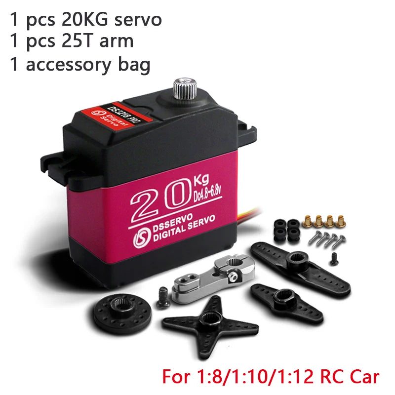 1X Waterproof Servo 20Kg 25Kg 30Kg 35Kg 40Kg High Speed servo Metal Gear Digital Servo RC Baja Servo For 1/8 1/10 Scale RC Cars