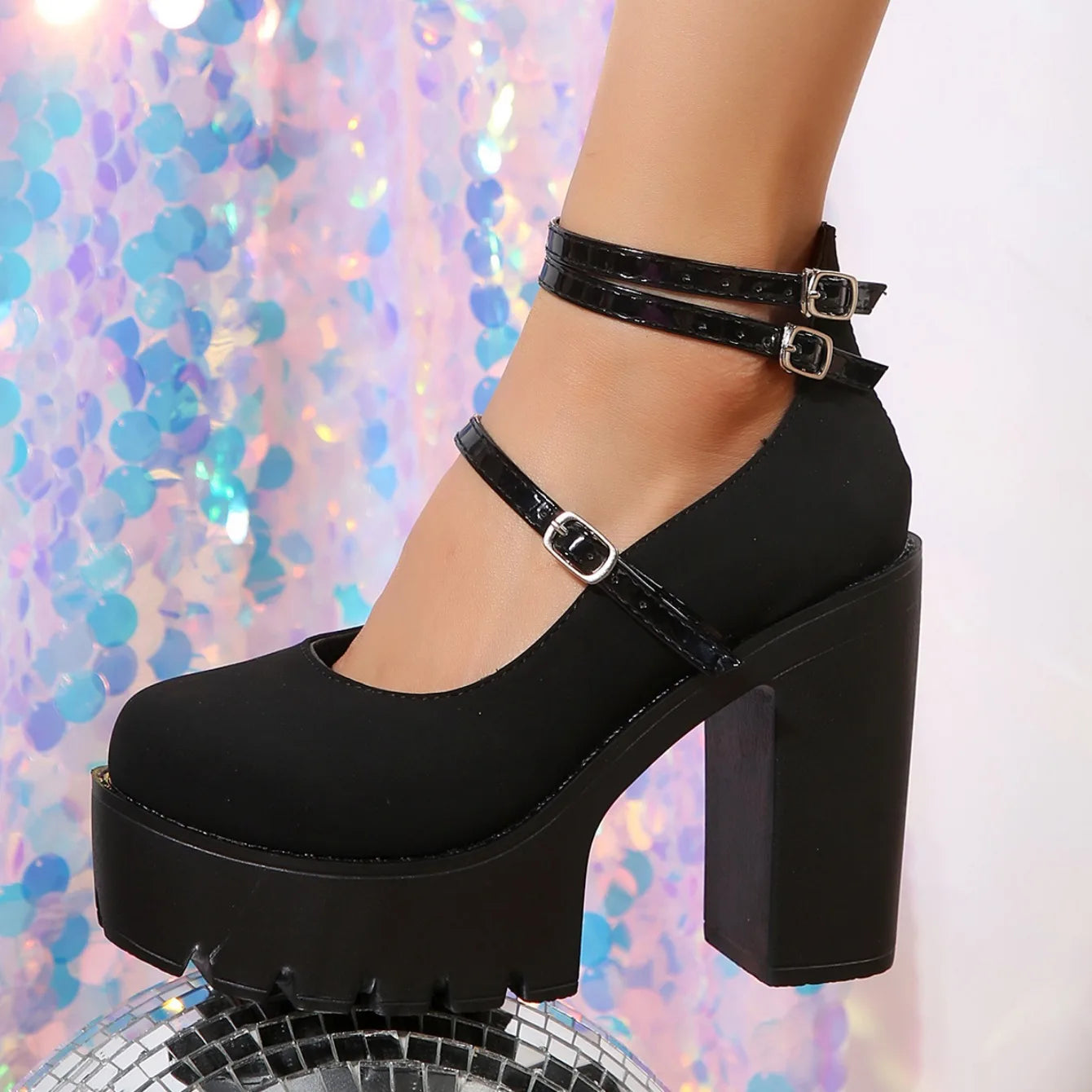 High Heels Women Mary Janes Shoes Woman Platform Fashion Sandals Women Summer New Dress Lolita Shoes Chunky Pumps Zapatos Mujer - Belvar