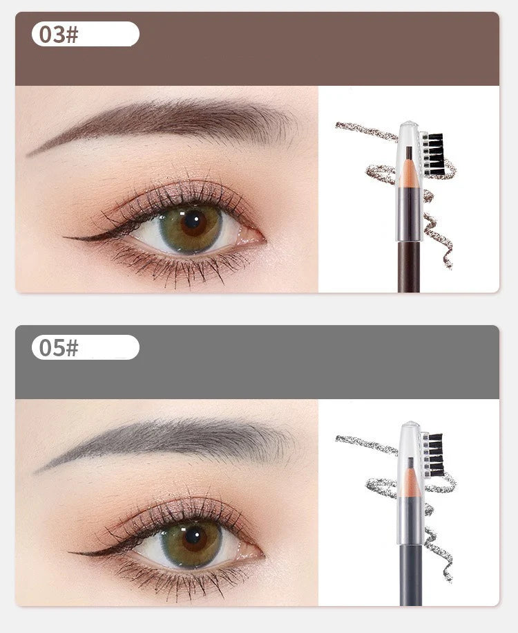 1/3/5/10pcs Ultra-fine Eyebrow Pencil 2mm Line Smooth Soft Eyebrow Pencil Brown Waterproof Long Lasting Make-up Pen with Brush
