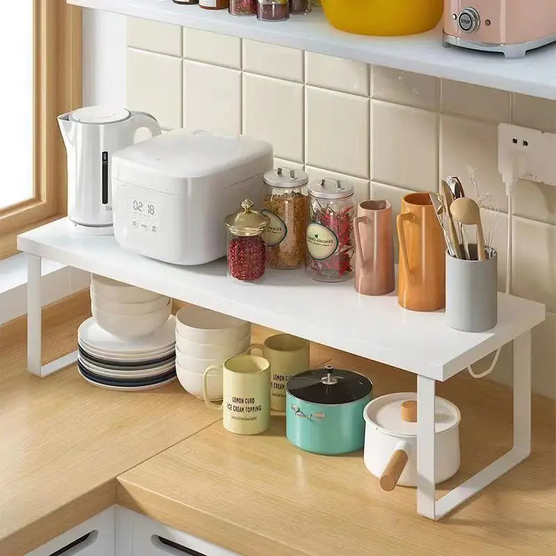 Kitchen Desktop Shelf Layered Storage Partition Small Racks for Storing Dishes Seasonings Home Storage Holders Organization