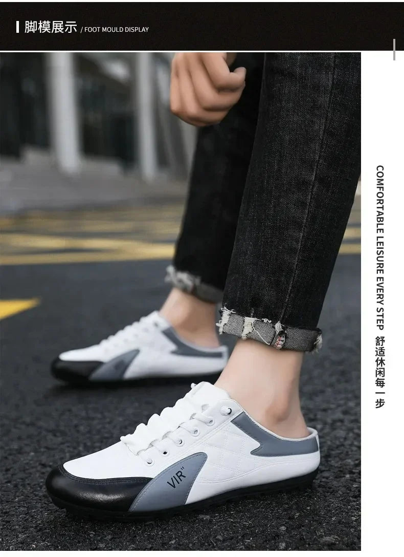 2025 Summer Slippers for Men Trendy Men's Flat Bottom Casual Shoes Soft Sole Support Shoes Men's Sneakers Zapatos De Hombre - Belvar