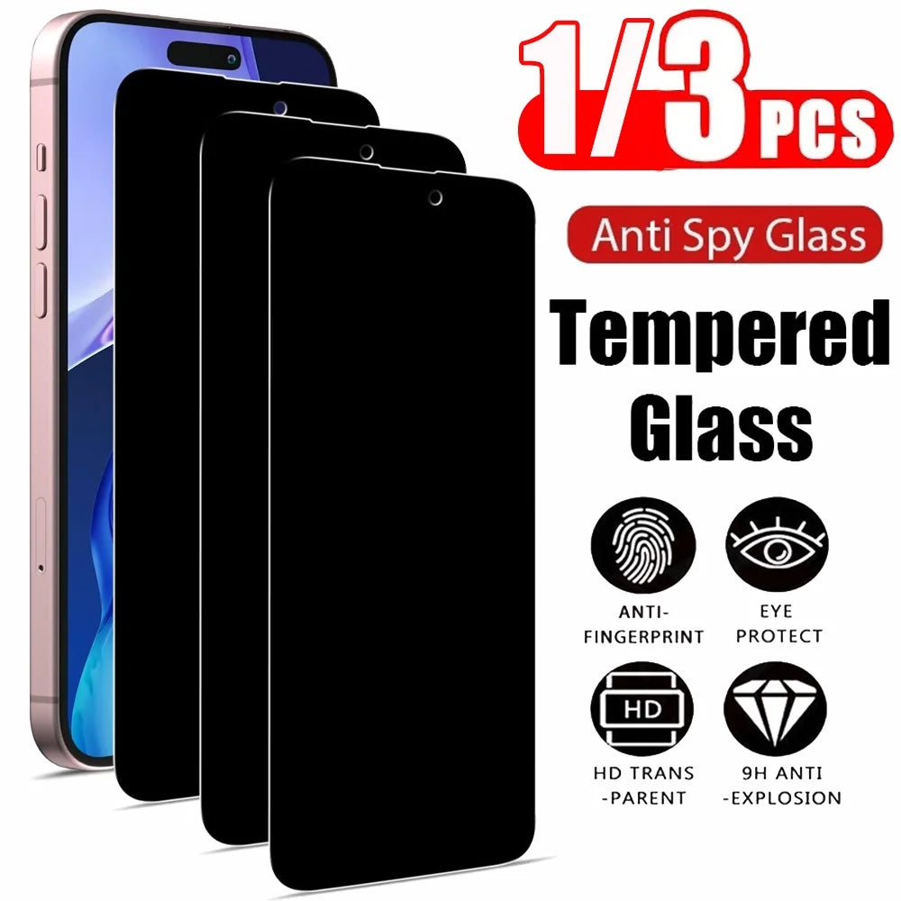 1/3 PCS protector pantalla For IPhone 17 16 15 14 13 12 11 Pro Max Tempered Glass iPhone 15 Pro max Screen Protector iPhone13 Mini Cristal templado iPhone 16 Pro Film iPhone 17 Pro Max Original Phone Film