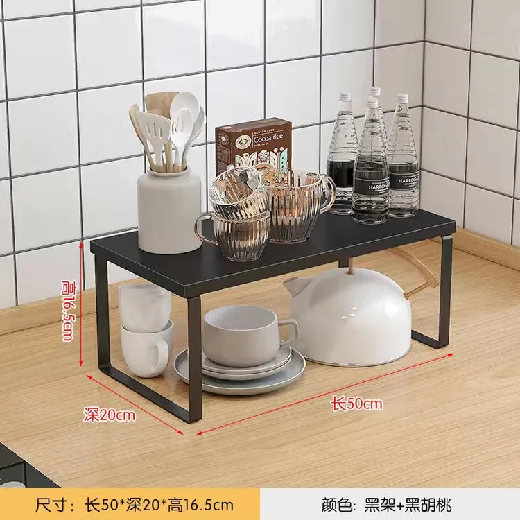 Kitchen Desktop Shelf Layered Storage Partition Small Racks for Storing Dishes Seasonings Home Storage Holders Organization