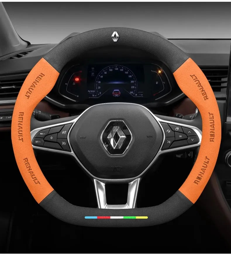 Car Steering Wheel Cover for Renault Megane RS Vision Z Scenic Clio Laguna 2 3 4 5 Kangoo Fluence Megane Trafic Talisman Twingo - Belvar