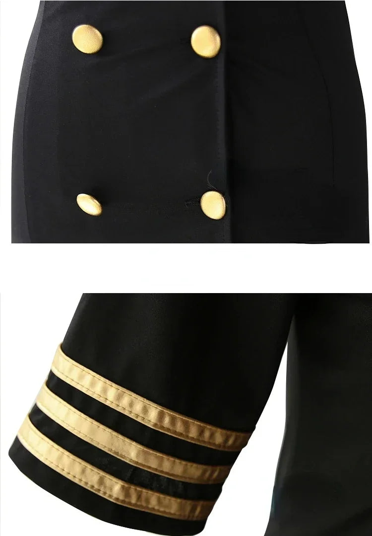 Police Women Cosplay Costumes Anime Role Play Halloween Outfits Sexy Stewardess Lingerie Dress Stage Flight Attendant Costume