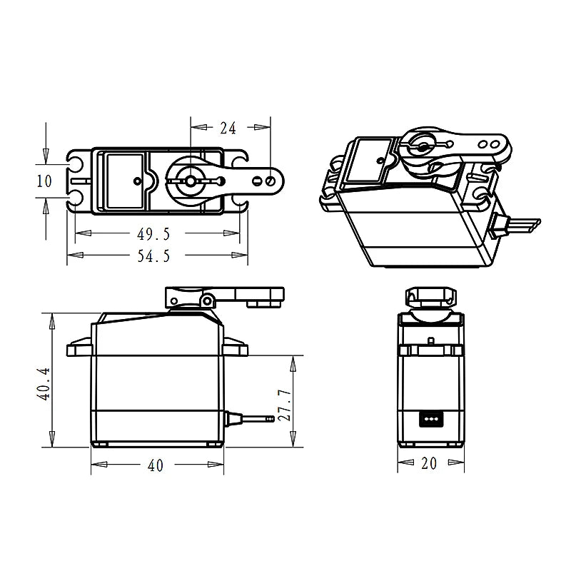 1X Waterproof Servo 20Kg 25Kg 30Kg 35Kg 40Kg High Speed servo Metal Gear Digital Servo RC Baja Servo For 1/8 1/10 Scale RC Cars