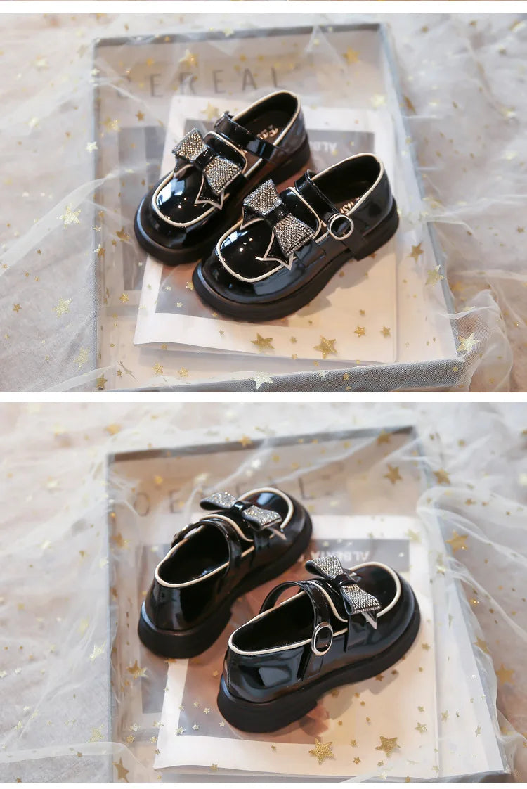 Kids Casual Shoes Children‘s Leather Shoes for Toddlers Girls Party Flats Kids Loafers Bowtie Shoes for Kids Girls Lolita Shoes - Belvar