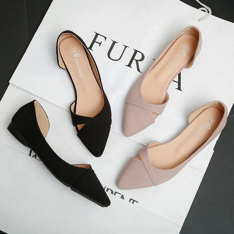Shoes for Women Evening Woman Flats Pointed Toe Pink Slip-on Popular Elegant and Fashionable Summer 2024 High Quality Fashion 39 - Belvar